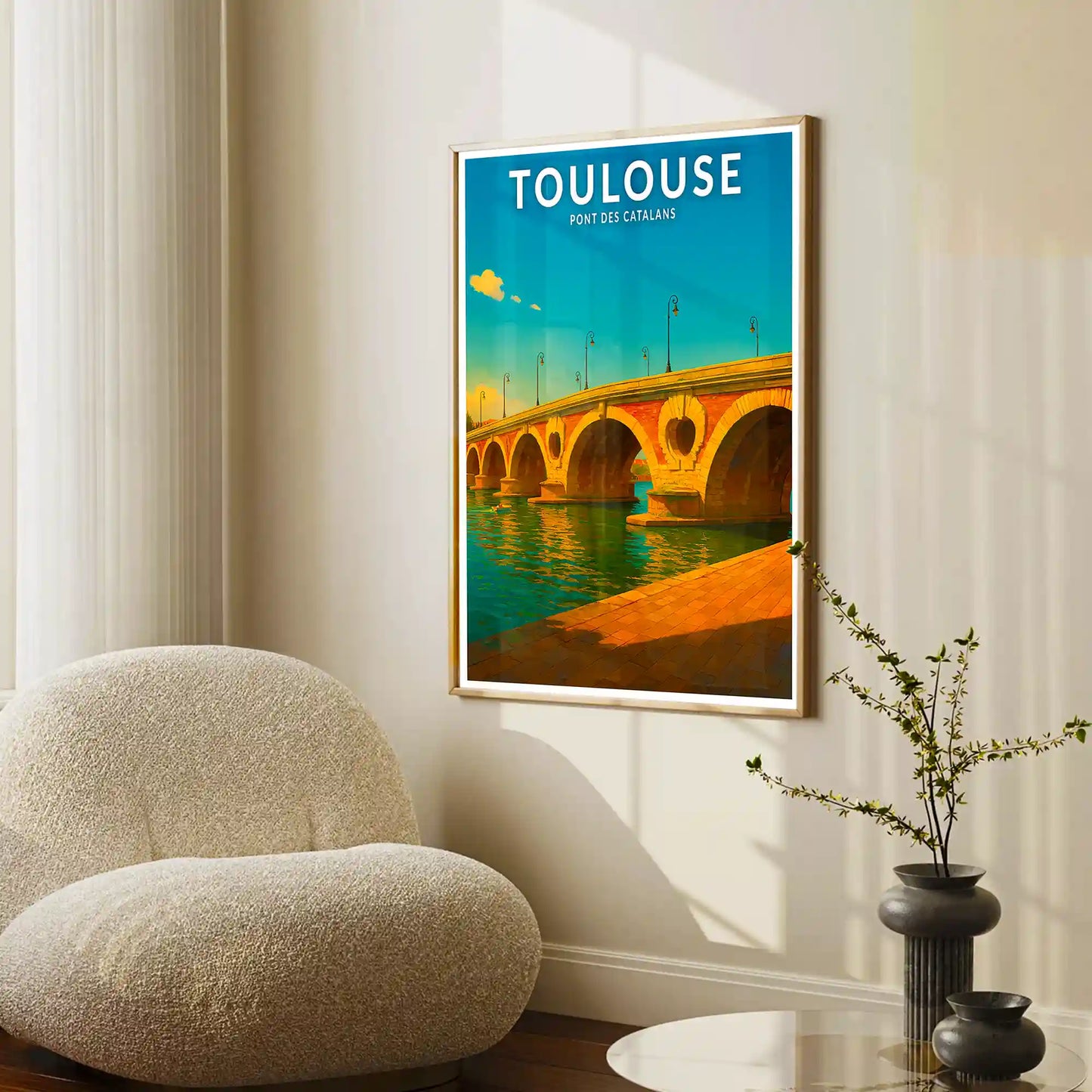 Affiche - Toulouse - Pont des Catalans