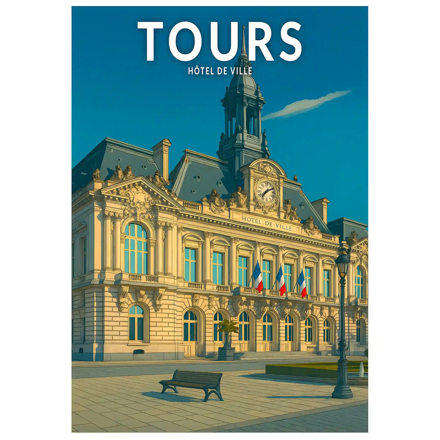 Affiche - Tours - Hôtel de Ville