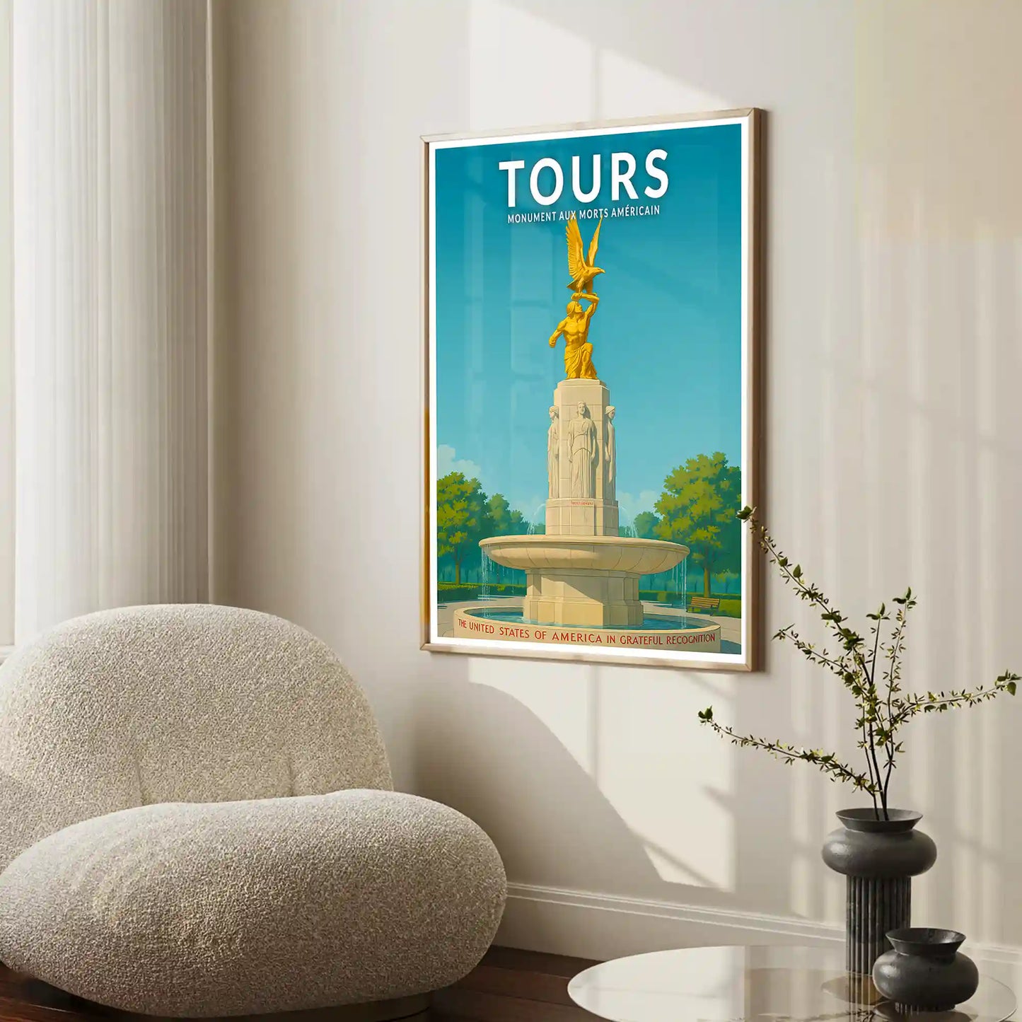 Affiche - Tours - Monument aux Morts Américain