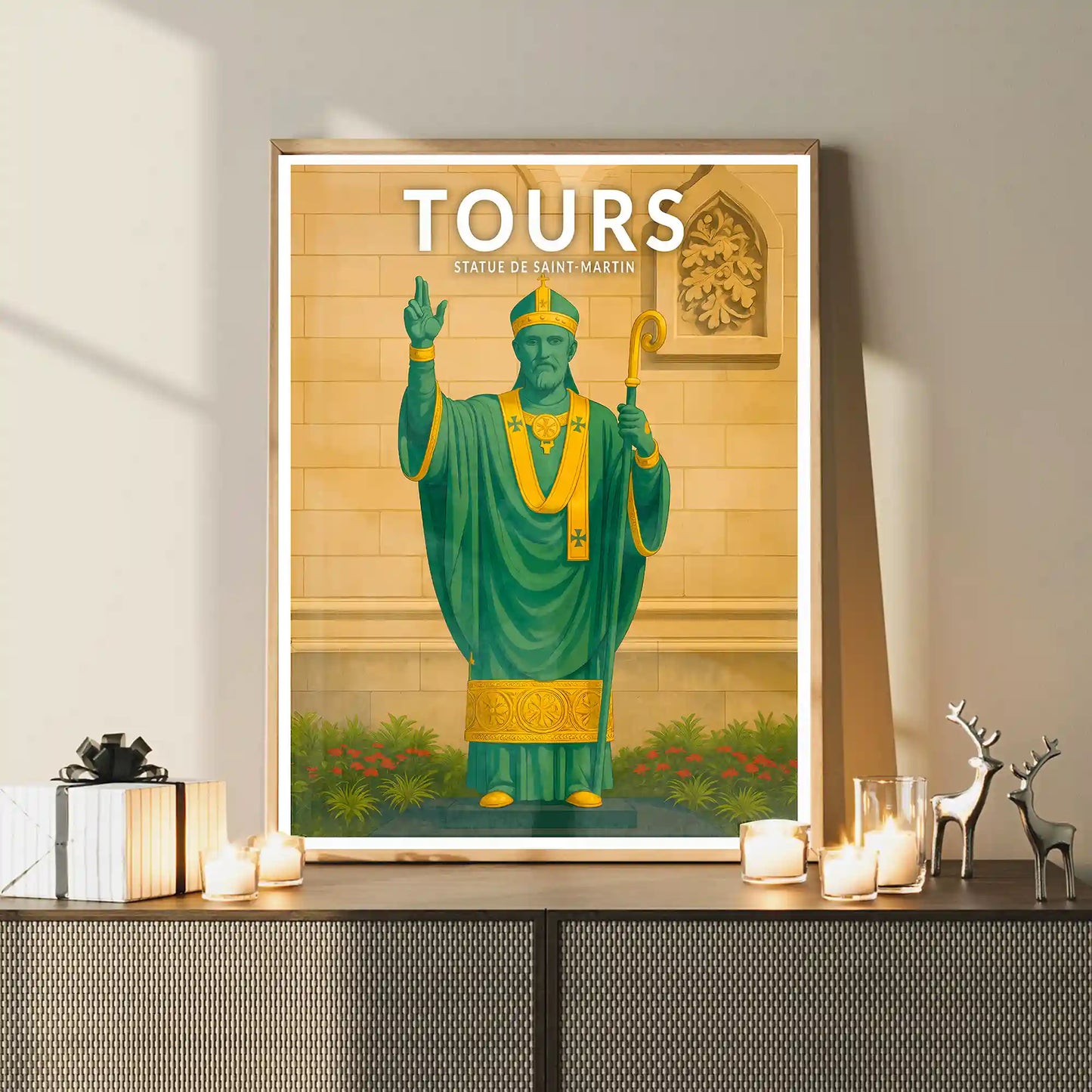 Affiche - Tours - Statue de Saint-Martin