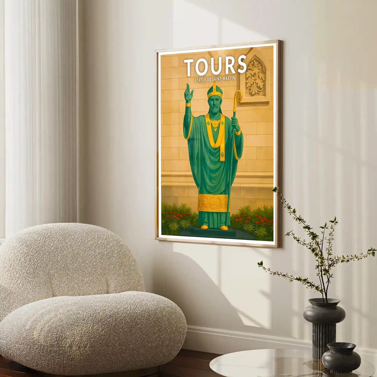 Affiche - Tours - Statue de Saint-Martin