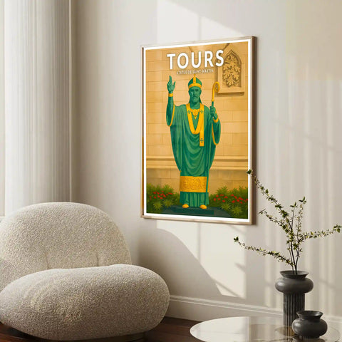 Affiche - Tours - Statue de Saint-Martin