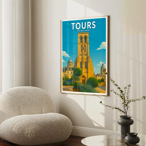 Affiche - Tours - Tour Charlemagne