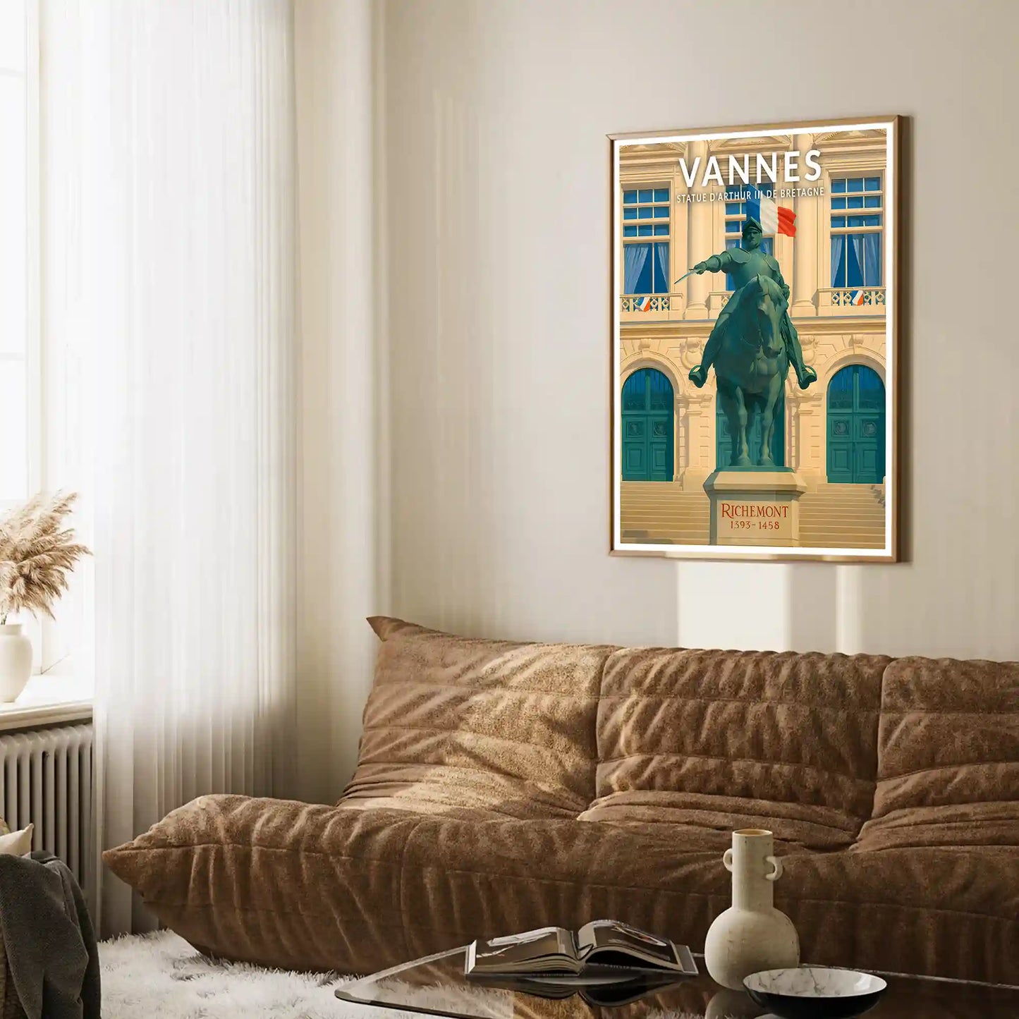 Affiche - Vannes - Statue d'Arthur III de Bretagne