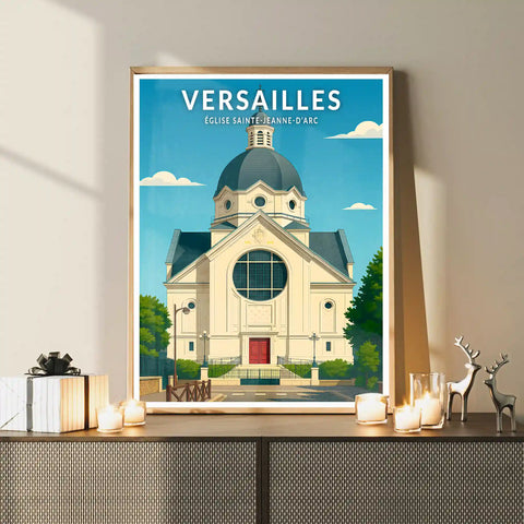 Affiche - Versailles - Église Sainte-Jeanne-d'Arc