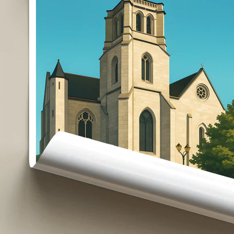 Affiche - Agen - Cathédrale Saint-Caprais