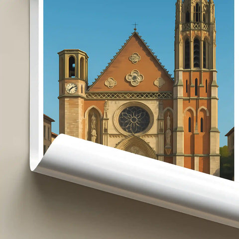 Affiche - Agen - Église Saint-Hilaire