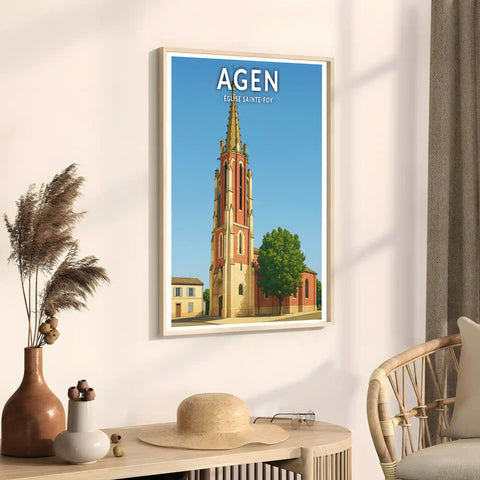 Affiche - Agen - Église Sainte-Foy