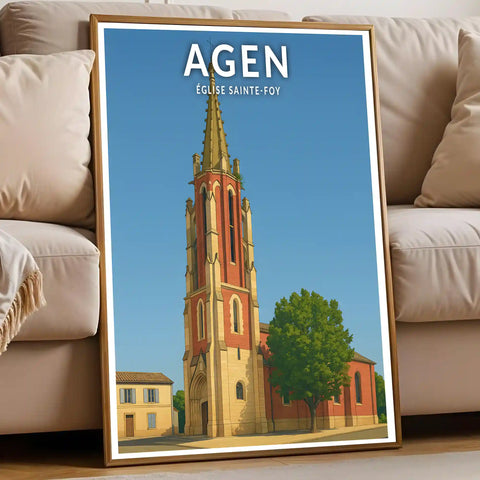 Affiche - Agen - Église Sainte-Foy
