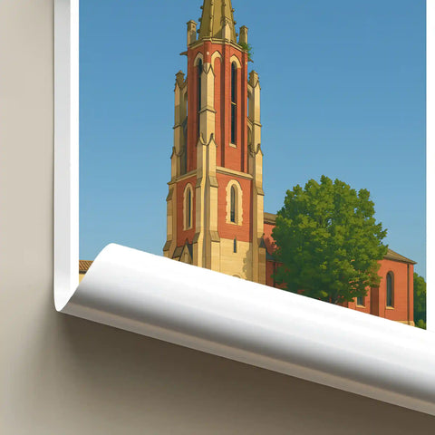 Affiche - Agen - Église Sainte-Foy