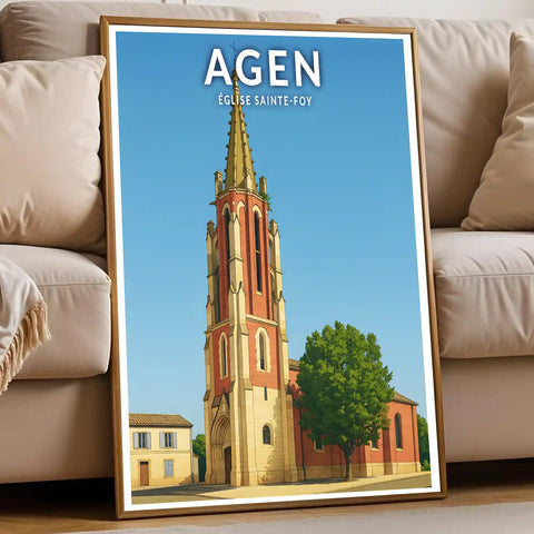 Affiche - Agen - Église Sainte-Foy