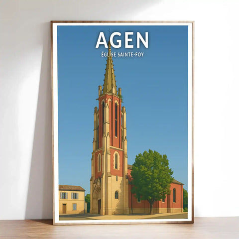 Affiche - Agen - Église Sainte-Foy