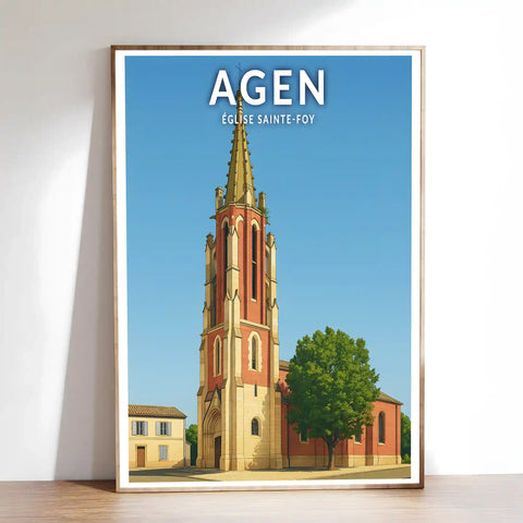 Affiche - Agen - Église Sainte-Foy