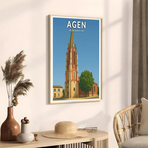 Affiche - Agen - Église Sainte-Foy
