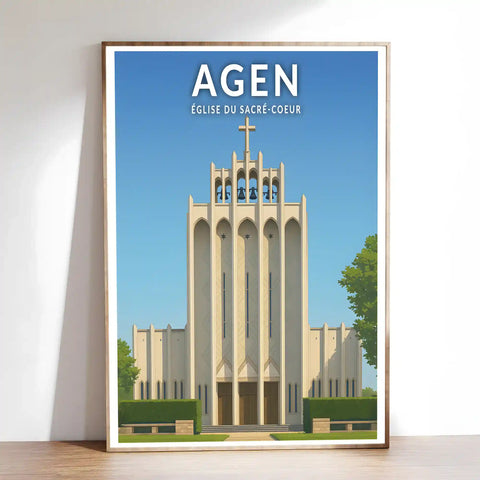 Affiche - Agen - Église du Sacré-Coeur