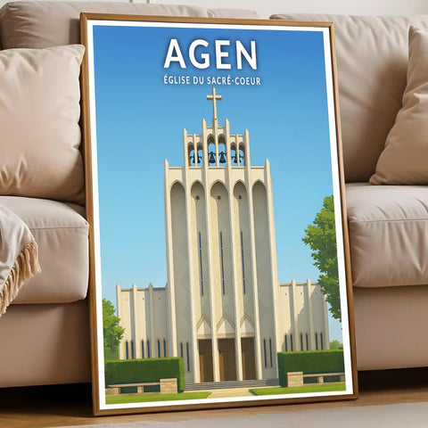 Affiche - Agen - Église du Sacré-Coeur