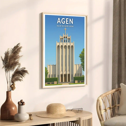 Affiche - Agen - Église du Sacré-Coeur