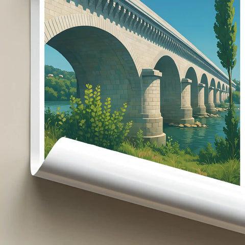 Affiche - Agen - Le Pont Canal