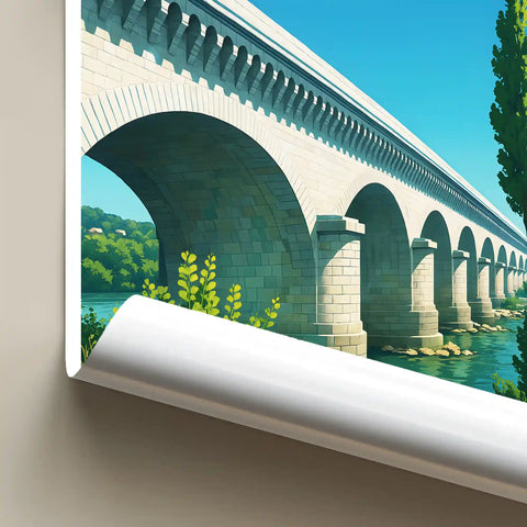 Affiche - Agen - Le Pont Canal