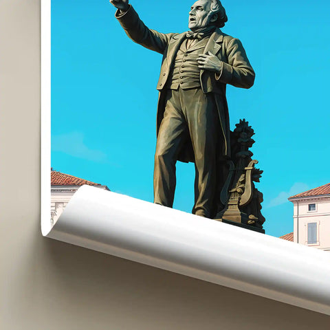 Affiche - Agen - Statue de Jasmin