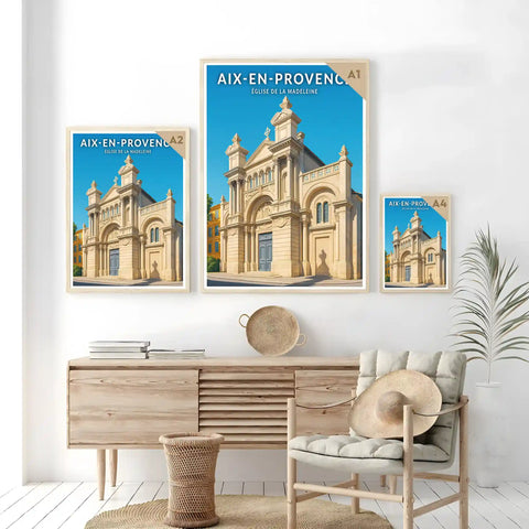 Affiche - Aix-en-Provence - Église de la Madeleine