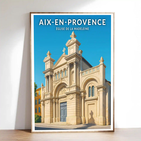 Affiche - Aix-en-Provence - Église de la Madeleine