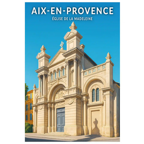 Affiche - Aix-en-Provence - Église de la Madeleine