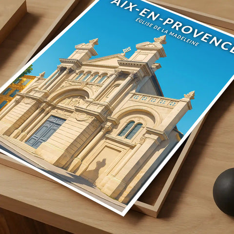 Affiche - Aix-en-Provence - Église de la Madeleine