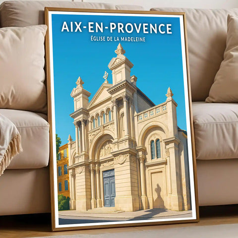 Affiche - Aix-en-Provence - Église de la Madeleine