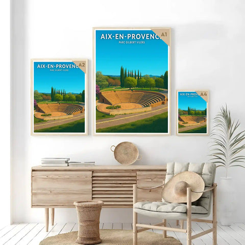 Affiche - Aix-en-Provence - Parc Gilbert Vilers
