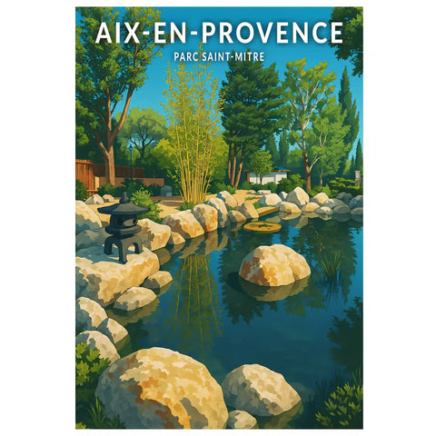 Affiche - Aix-en-Provence - Parc Saint-Mitre
