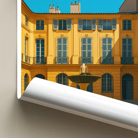 Affiche - Aix-en-Provence - Place d'Albertas