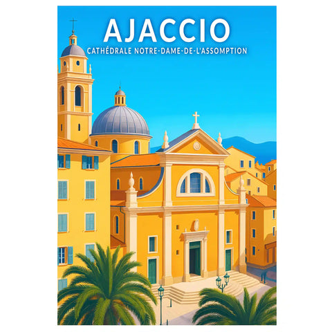 Affiche - Ajaccio - Cathédrale Notre-Dame-de-l'Assomption