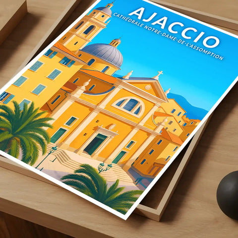 Affiche - Ajaccio - Cathédrale Notre-Dame-de-l'Assomption