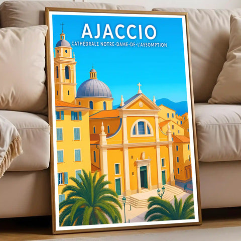 Affiche - Ajaccio - Cathédrale Notre-Dame-de-l'Assomption