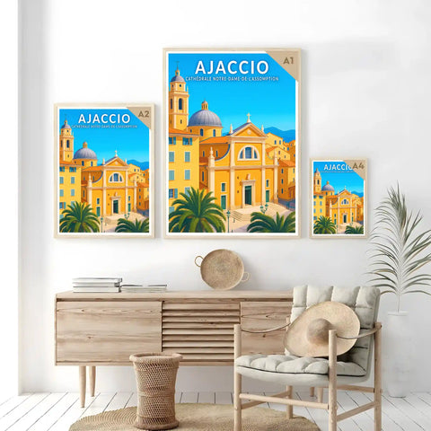 Affiche - Ajaccio - Cathédrale Notre-Dame-de-l'Assomption
