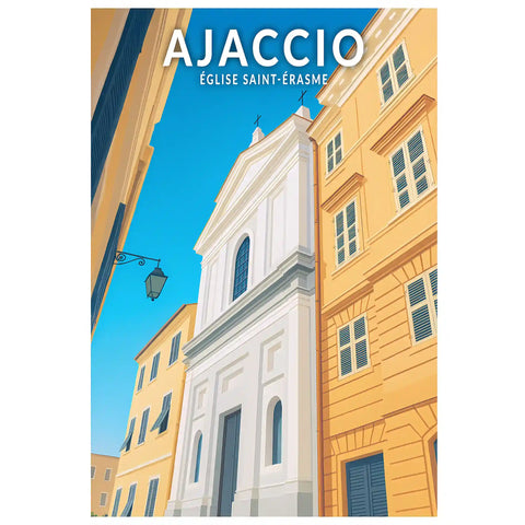 Affiche - Ajaccio - Église Saint-Érasme