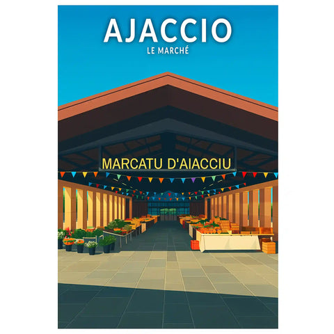 Affiche - Ajaccio - Le Marché