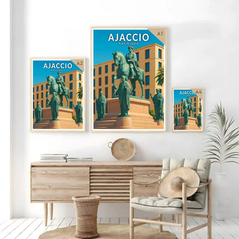 Affiche - Ajaccio - Place de Gaulle