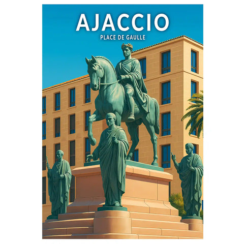 Affiche - Ajaccio - Place de Gaulle