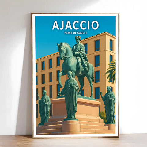 Affiche - Ajaccio - Place de Gaulle
