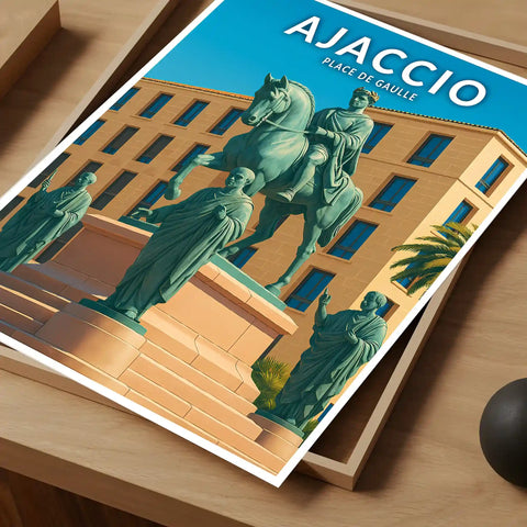 Affiche - Ajaccio - Place de Gaulle