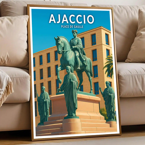 Affiche - Ajaccio - Place de Gaulle