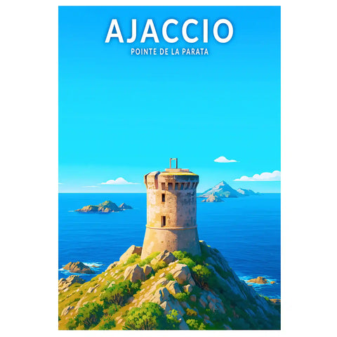 Affiche - Ajaccio - Pointe de la Parata
