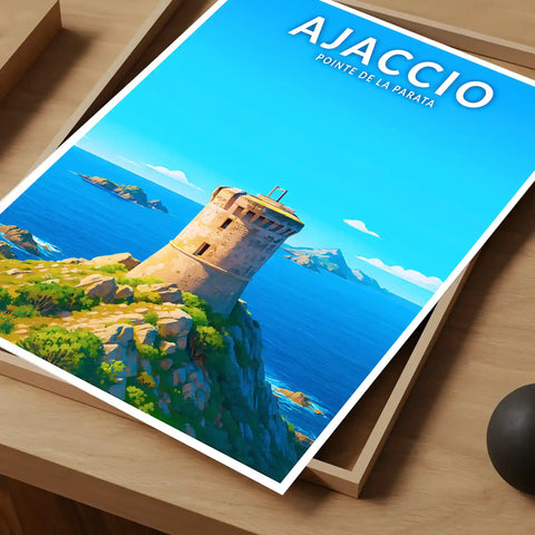 Affiche - Ajaccio - Pointe de la Parata