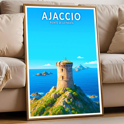 Affiche - Ajaccio - Pointe de la Parata