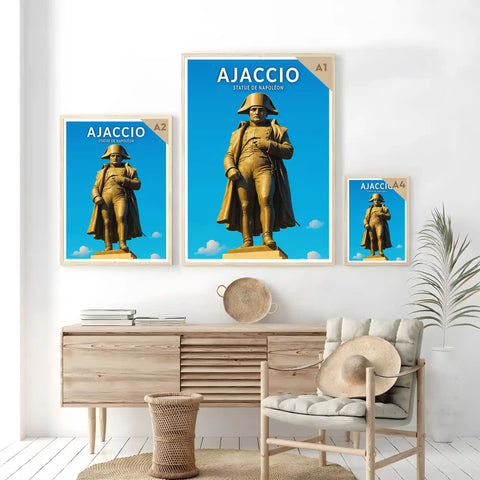 Affiche - Ajaccio - Statue de Napoléon