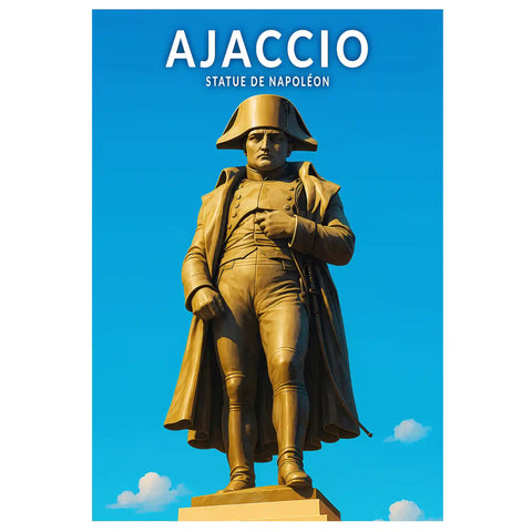 Affiche - Ajaccio - Statue de Napoléon