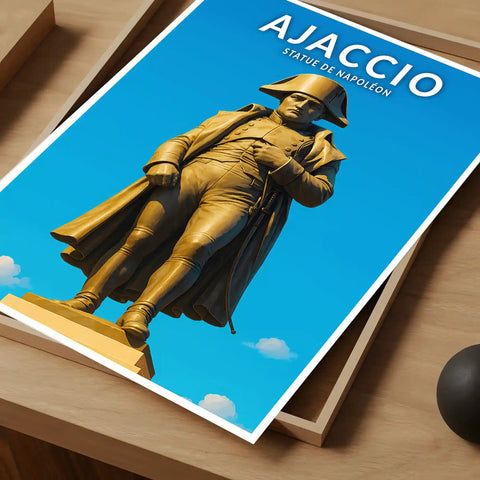 Affiche - Ajaccio - Statue de Napoléon
