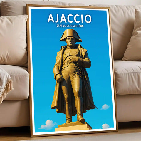 Affiche - Ajaccio - Statue de Napoléon